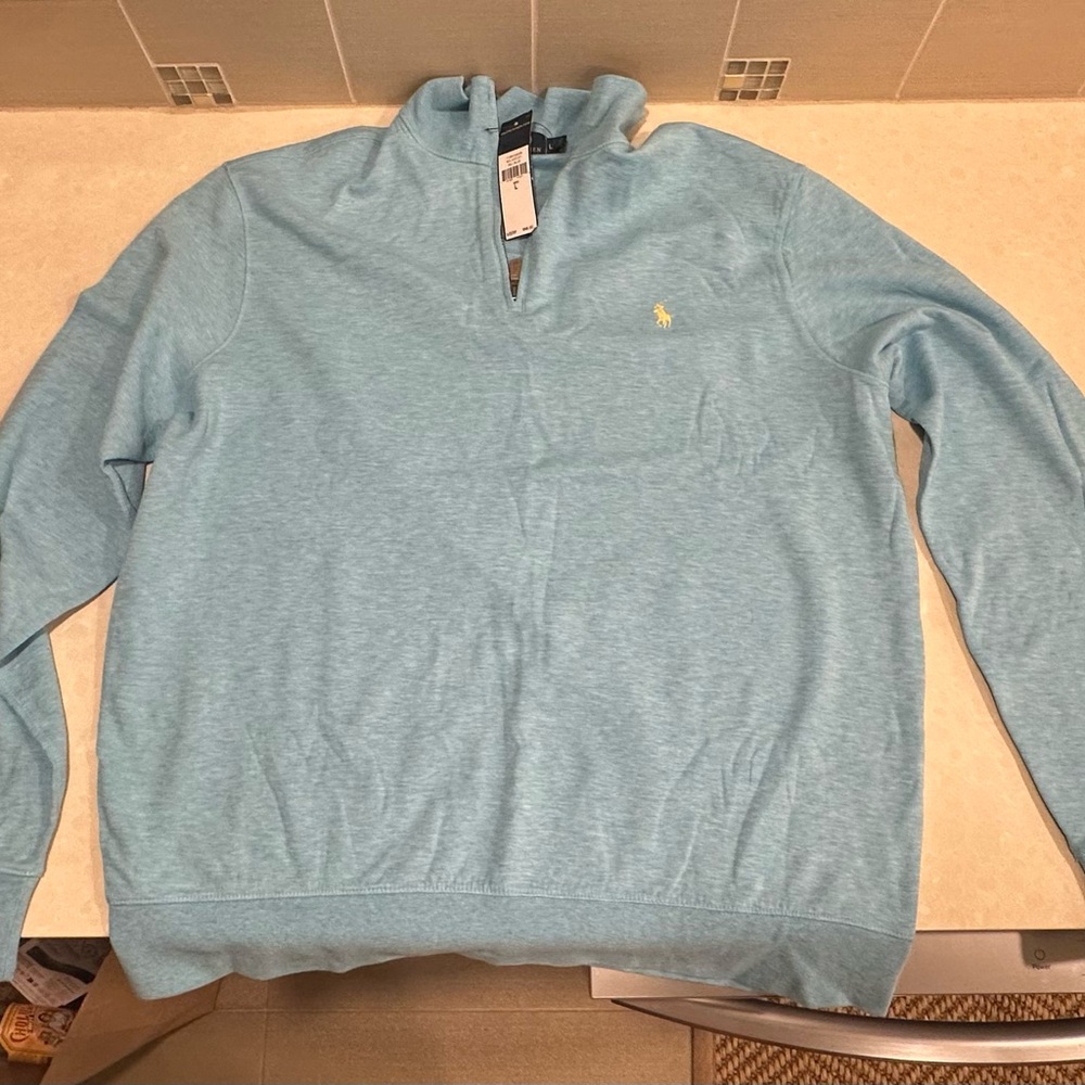 Polo by Ralph Lauren Men's Light Blue Sweater